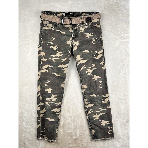 KUT From The Kloth (Size 10) Connie Mid Rise Ankle Skinny Camo Jeans - Picture 1 of 8